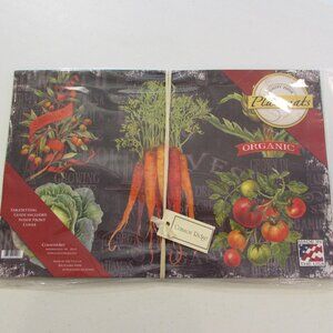 CounterArt 'Chalkboard Veggies' Premium Disposable Paper Placemats New